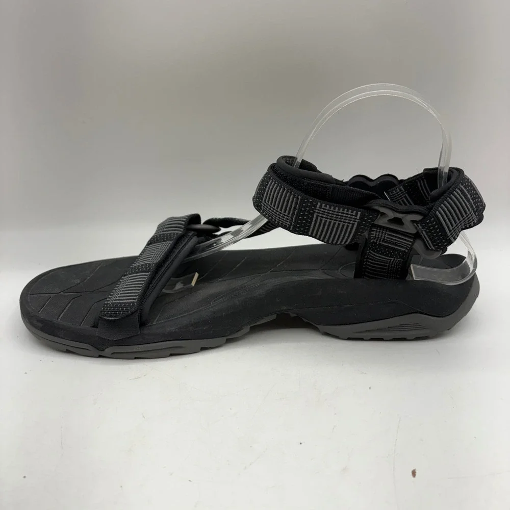 Teva Terra Fi‎ 4 Mens Hiking Sandals Black Grey Strappy Sport Shoes Size 11